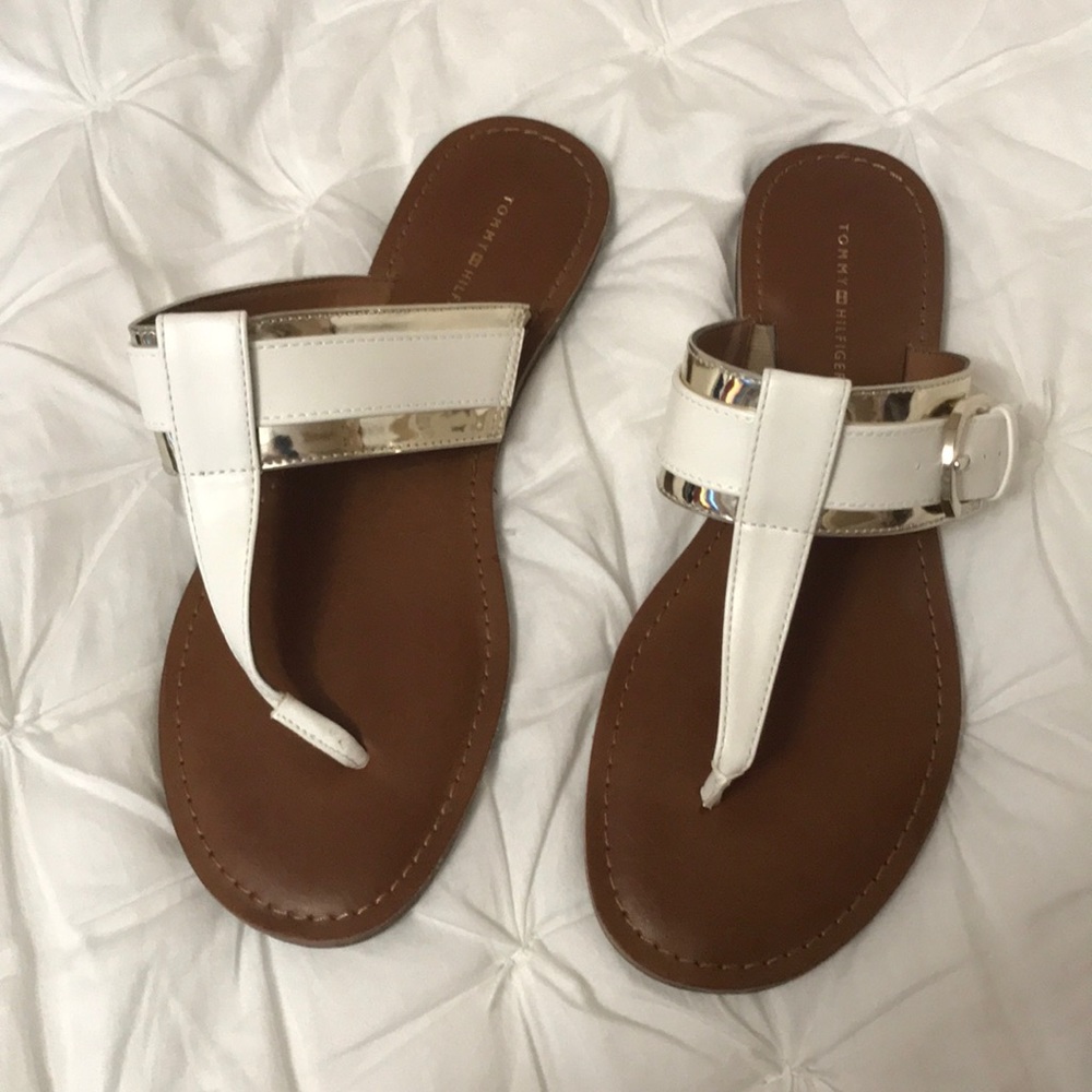 Tommy Hilfiger white sandals size 8.5